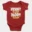 Mummy Paavam, Daddy Also Paavam Onesie/Romper in Red Color